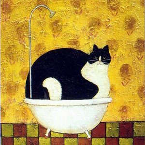 Élményfestés- Fürdő cica